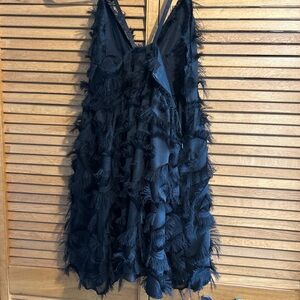 Black Sleeveless V-Neck Backless Cocktail Dress